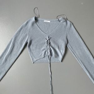 Blue Crochet crop top